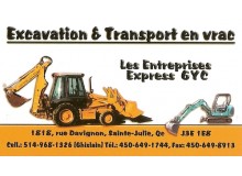 Détails : Excavation & Transport en vrac - Les entreprises Express GYC