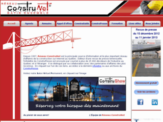 Détails : ConstruNet - Source d'information de la construction sur Internet au Québec