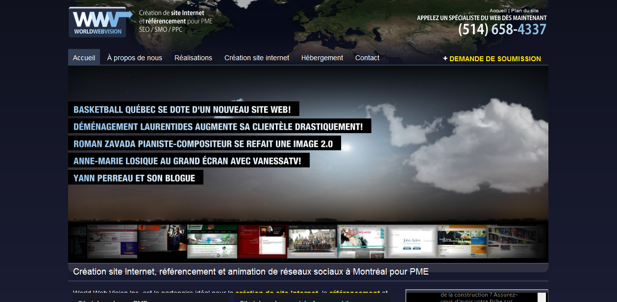 Détails : World Web Vision - Création site internet et référencement 