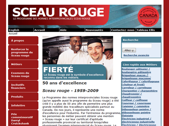 Détails : Sceau Rouge - Programme des normes interprovinciales Sceau rouge 