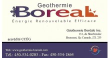 Détails : Géothermie Boréale Inc. - Géothermie - Chauffage et climatisation écologique