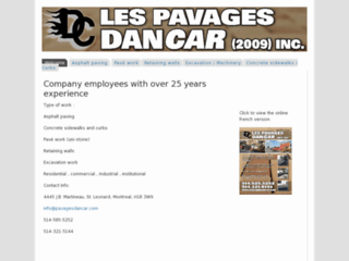 Détails : Les Pavages Dancar 2009 Inc 