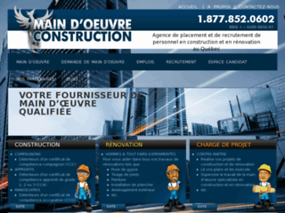 Détails : Main d'oeuvre construction inc. - Agence de placement en construction