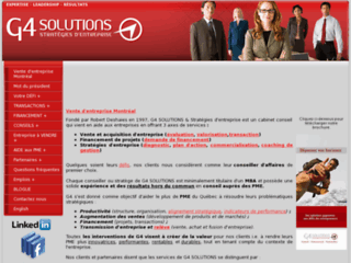 Détails : G4 SOLUTIONS & Stratégies d'entreprise - conseils, financement, vente d'entreprise