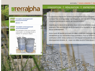 Détails : Terralpha, Aménagement environnemental - Accueil