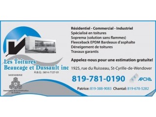 Détails : Les Rénovations Beaucage & Dussault Inc. Toiture