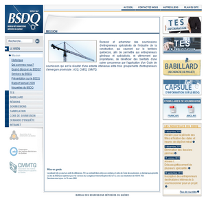 Détails : Babillard BSDQ - Bureau des soumissions déposées du Québec